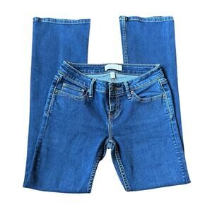 Banana Republic womens size 25/1 bootcut fit blue denim jeans button poc…​